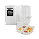 CLR - Value+ - Dual Lock - 9 in Large Clear Hinged Containers - 3 Comp - CV993 CLR - Value+ - Dual Lock - 9 in Large Clear Hinged Containers - 3 Comp - CV993