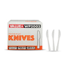 Value+ - Heavy - Plastic Knives - White - Ind. Wrapped - WP2002 Value+ - Heavy - Plastic Knives - White - Ind. Wrapped - WP2002