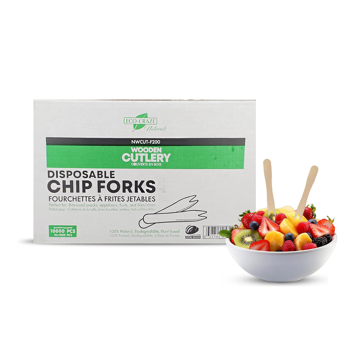 Eco-Craze - Wooden Fruit/Chip Fork - 85mm