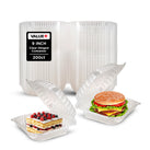 Value+ - Dual Lock - 9in Large Clear Hinged Containers - CV991 Value+ - Dual Lock - 9in Large Clear Hinged Containers - CV991