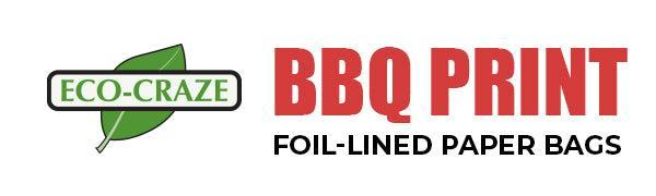 Eco-Craze - BBQ Print Foil - Lined - Paper Bag - 5.25