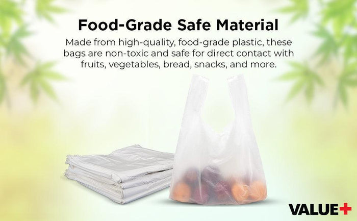 Value+ - S4 High Density White Shopping Bags
