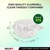 Value+ - Dual Lock - 5in Clear Hinged Containers - CV551