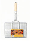 BBQ Grill Basket - 385x280mm Wood Handle BBQ Grill Basket - 385x280mm Wood Handle