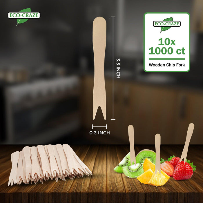 Eco-Craze - Wooden Fruit/Chip Fork - 85mm