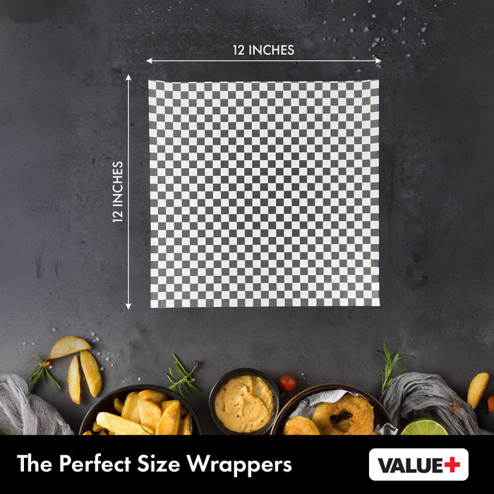 Value+ - Checkered Sheets - Black - 12