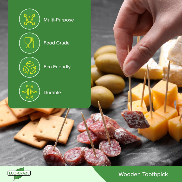 Eco-Craze - Toothpicks - Round - Regular - 2-65M