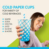 Morning Dew - 22oz Cold Paper Cups - Ice Blue Print - CPC22R