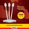 Value+ - Plastic - Soda Spoon - White - RP4006 - 8'' Approx.