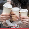Morning Dew - Dome Sip Lid for 8 oz Tall Hot Paper Cups - White - 8DL-W