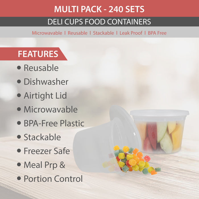 Value+ - 16oz Round Deli Container w/Lids