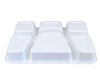 Value+ - 6 Comp Take-Out Thali with Lid - White - PP