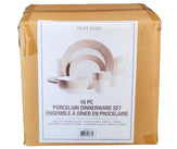 S&CO - Dinnerware Set - Taupe Band (16 PCS) S&CO - Dinnerware Set - Taupe Band (16 PCS)