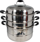 Stainless Steel Steamer 32cm - 3 Tier + Lid Stainless Steel Steamer 32cm - 3 Tier + Lid