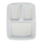 Value+ - 33oz 3 Compartment Rectangle Container - White Value+ - 33oz 3 Compartment Rectangle Container - White