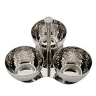 Chutney Serving Tray SS - 3 Comp - Deep Chutney Serving Tray SS - 3 Comp - Deep