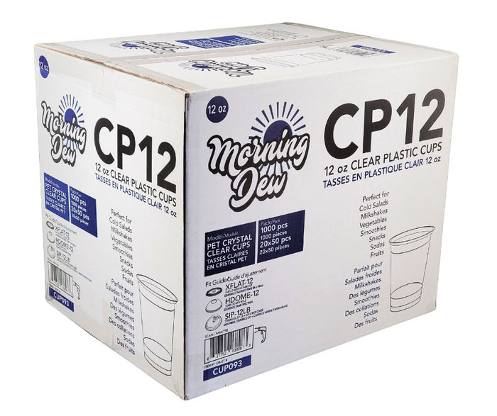 Morning Dew - 12oz Clear Pet Cup - 92mm - CP12