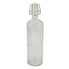 S&CO - Glass Bottle with Stopper 1L - Textured - Clear