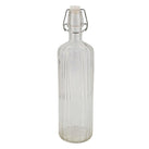 S&CO - Glass Bottle with Stopper 1L - Textured - Clear S&CO - Glass Bottle with Stopper 1L - Textured - Clear
