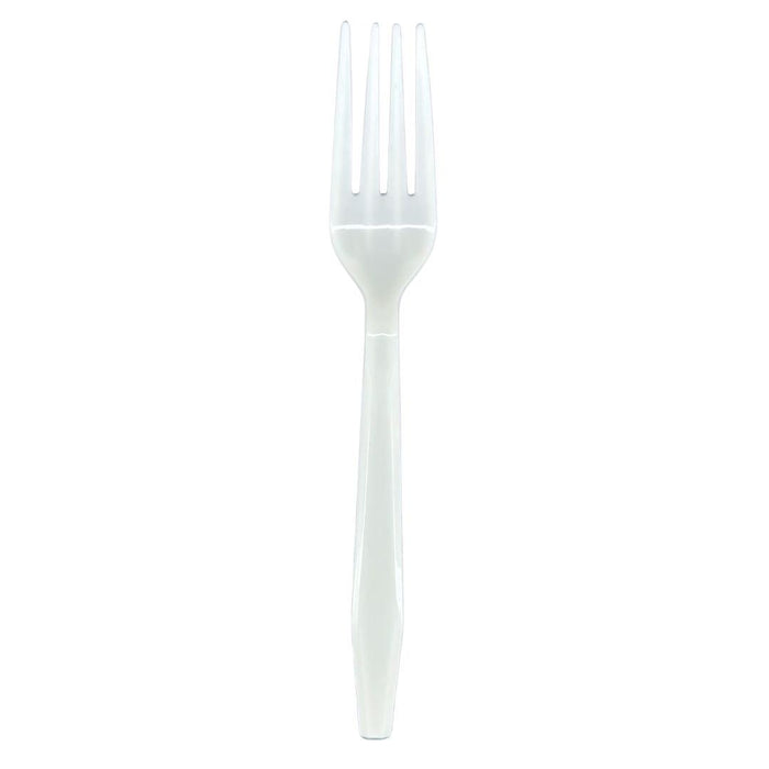 CLR - Value+ - Medium Heavy - Plastic Fork - White - Retail Pack - RP1101