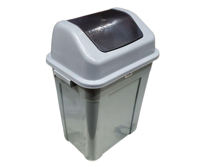 XC - 30L Square Waste Bin w/Push Lid - Grey