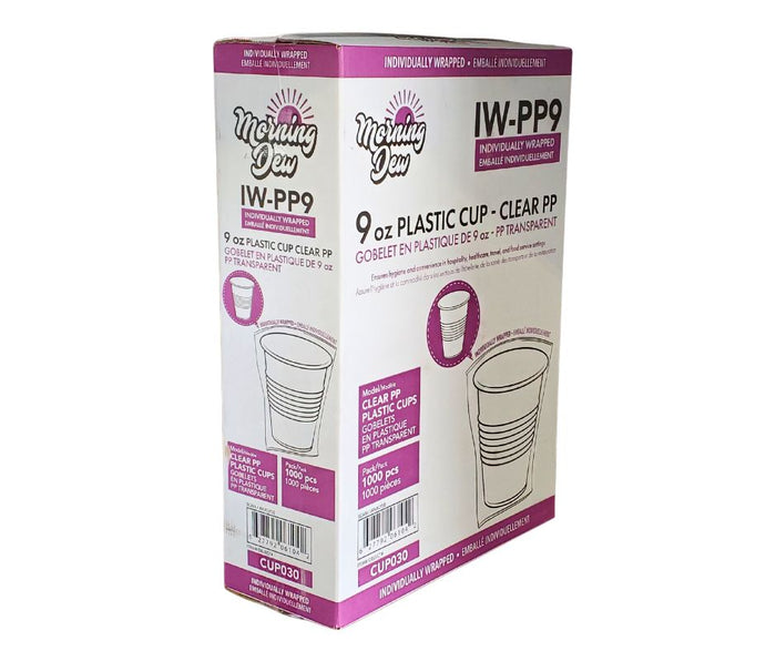 Morning Dew - 9oz Plastic Cups - PP9 - Individually Wrapped