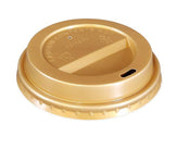 Morning Dew - Dome Sip Lid for 10-24oz Hot Paper Cups - Gold - 10DL-G Morning Dew - Dome Sip Lid for 10-24oz Hot Paper Cups - Gold - 10DL-G