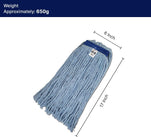 Spartano - 16oz Blue Synthetic Cut-End Mop Head - 3096 Spartano - 16oz Blue Synthetic Cut-End Mop Head - 3096