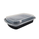 Rhino - Heavy 24oz Rectangular Combo Container - BLACK Rhino - Heavy 24oz Rectangular Combo Container - BLACK