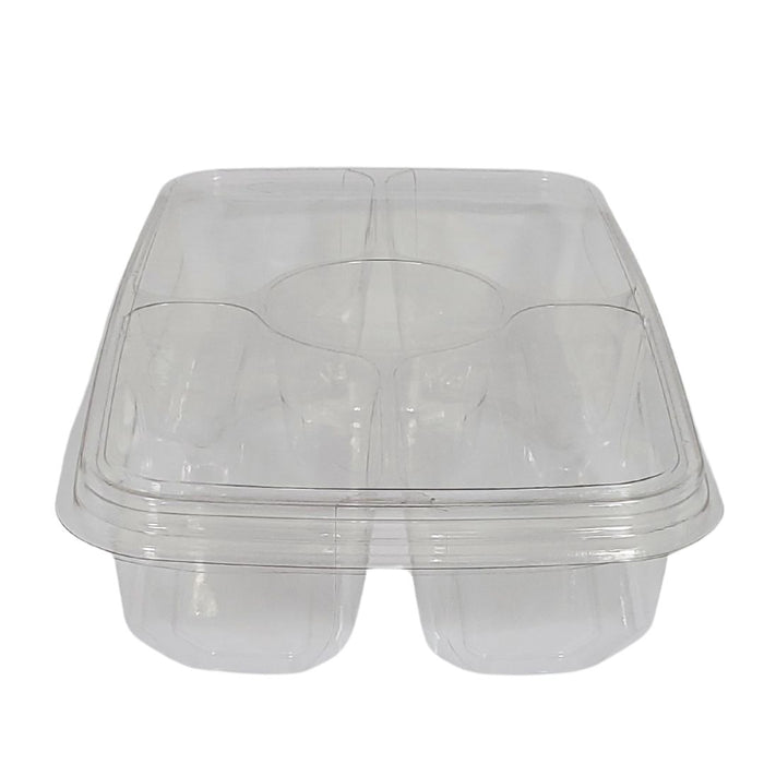 CLR - 1141 Small Clear 5 Comp Platter Combo 100/Cs 1107-4-225 - H813