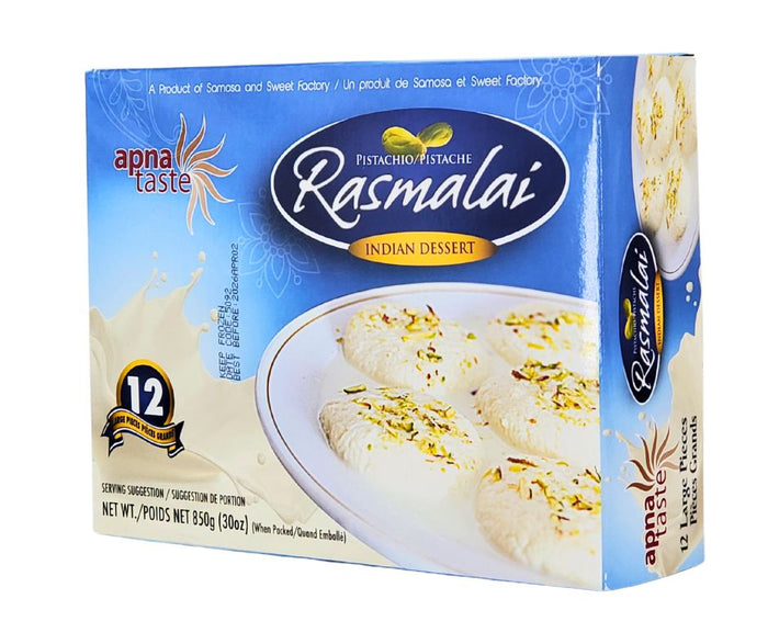 Apna Taste - Pistachio Rasmalai (12 Pieces)