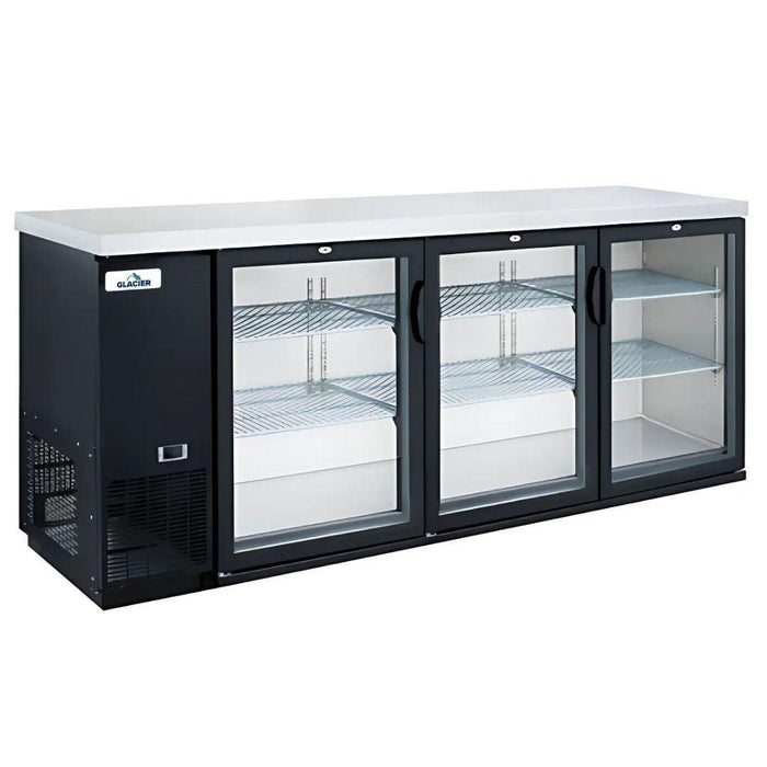 GLACIER - Back Bar Cooler Glass 3 Door 73*24*35 -GBB-73G