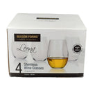 Leona Crystalline 590 Ml Stemless Wine Glass 4PK Leona Crystalline 590 Ml Stemless Wine Glass 4PK