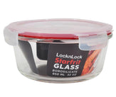Lock & Lock - Glass Container - Round - 950ML 08/20 Lock & Lock - Glass Container - Round - 950ML 08/20