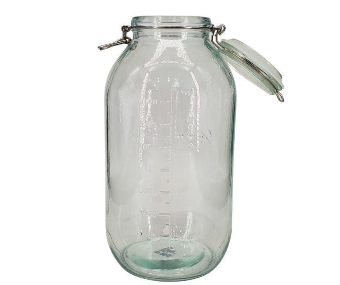 Pougine - 5L Sealed Glass Storage Jar w/ Scale