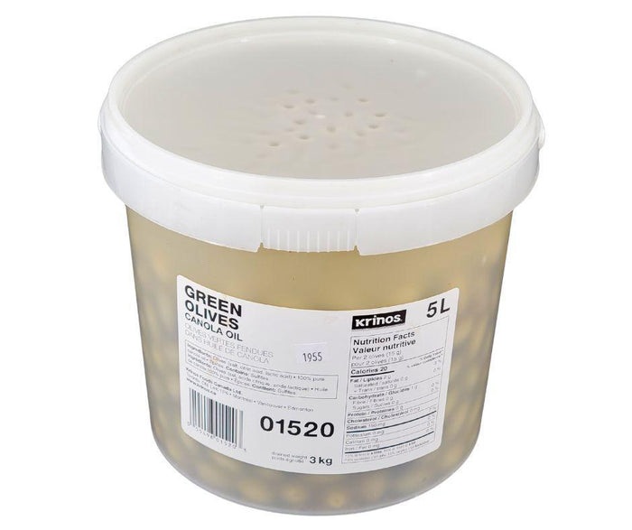 Green Cracked Olives In Canola Oil