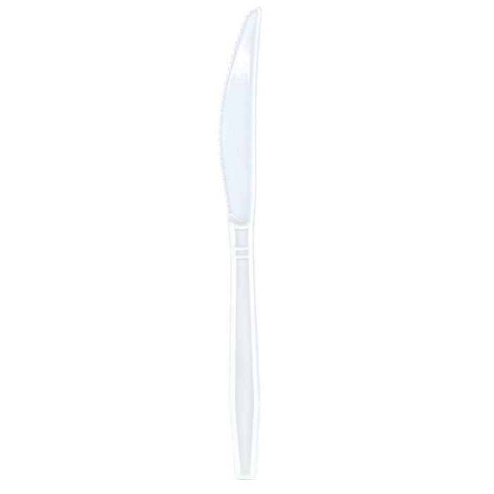 CLR - Value+ - Heavy - Plastic Knife - White - Retail Pack - RP2102
