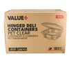 Value+ - 48oz Clear Hinged Deli Container - PET - BD48