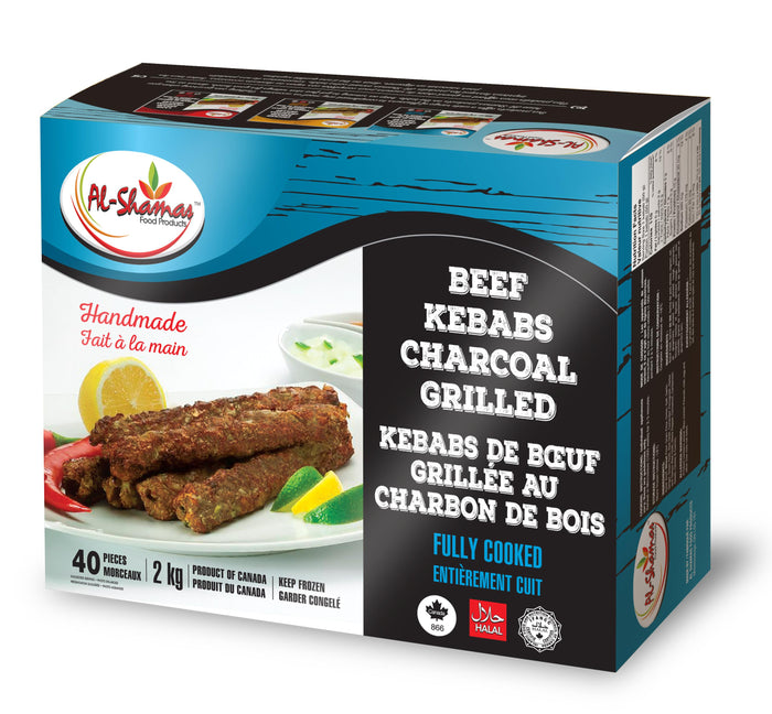 Frozen - Al-Shamas - Cooked - Grilled Beef Kabobs - Halal