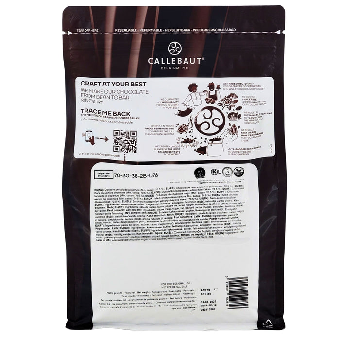 Callebaut - 70-30-38 Callet Couverture - 2.5kg