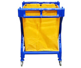 X-Frame - Laundry Cart - Blue Plastic Frame - Yellow Plastic Bag - Y1508 X-Frame - Laundry Cart - Blue Plastic Frame - Yellow Plastic Bag - Y1508