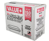 Value+ - 16oz Rectangle Plastic Container - White