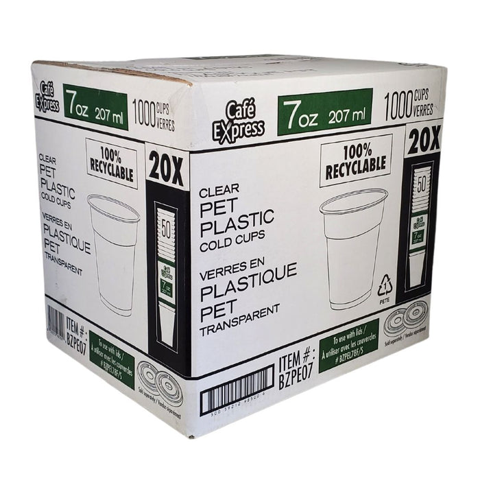 XC - Cafe Express - Clear Plastic Cups - 7oz