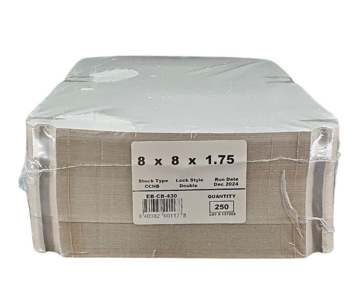 EB - White Cake Boxes - 8x8x1¾