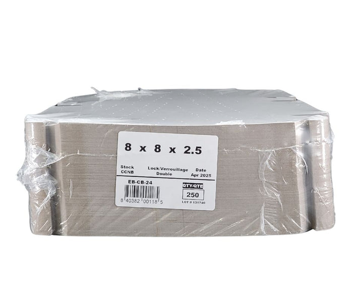 EB - White Cake Boxes - 8x8x2½