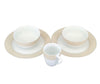 S&CO - Dinnerware Set - Taupe Band (16 PCS)