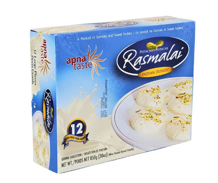 Apna Taste - Pistachio Rasmalai (12 Pieces)