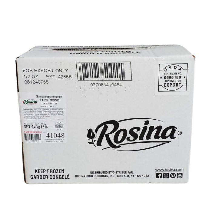Frozen - Rosina - Cooked - Italian Style Meatballs - 1/2oz