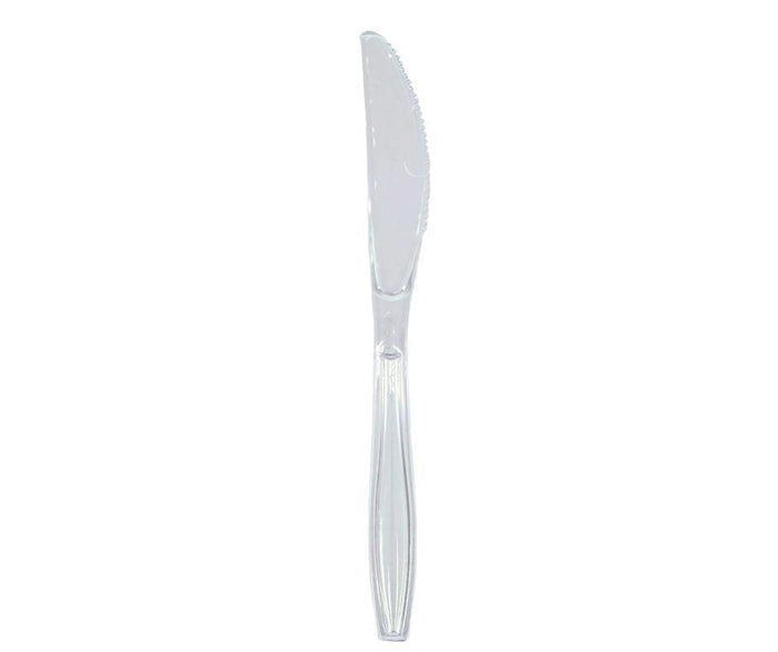 Value+ - Heavy - Plastic Knives - Clear - Retail Pack - RP3202