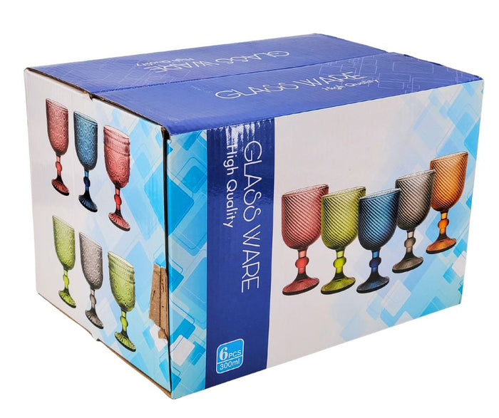 Hobnail Wine Glass 350ml - Pink - XR835